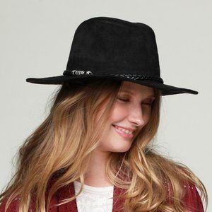 Faux Suede Panama Hat